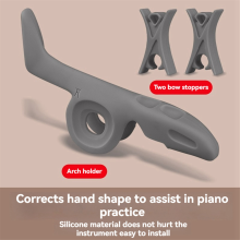 Acessório de arco para correção de postura de violino de silicone, ferramenta branca