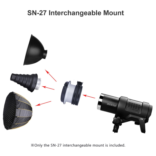 Μεταλλική εναλλάξιμη βάση SN-27 για αξεσουάρ βάσης Bowens 1