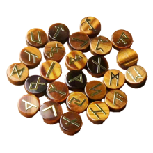 Juego de 25 runas de jade, suministros ocultistas para altar, piedra de ojo