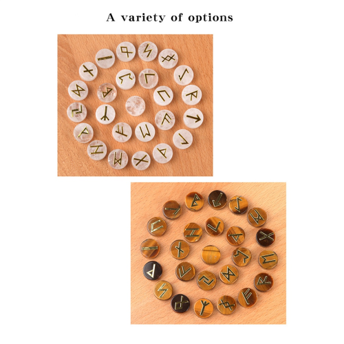 Σετ 25 τεμαχίων Jadestone Runes, Απόκρυφα Είδη για Βωμό, Πέτρα Ματιού 1