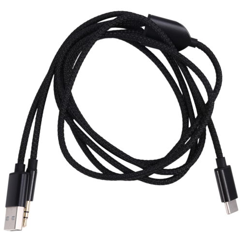 2-in-1-Audio-Ladekabel Typ-C Auto USB + 3,5 mm Aux-Audiokabel 1