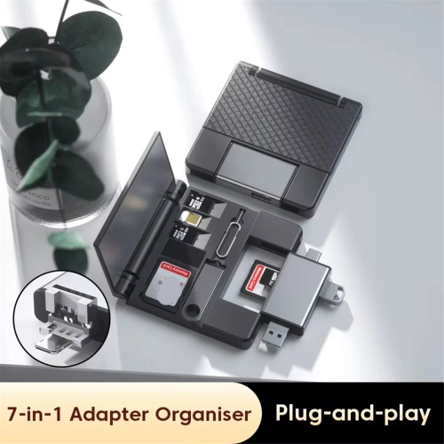 Multifunctional Card Reader Storage Box SD Card Case OTG Adapter 1