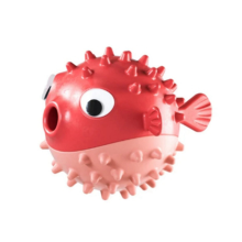 Boule de nourriture anti-fuite pour chien en forme de poisson, jouet molaire pour morsure, rouge