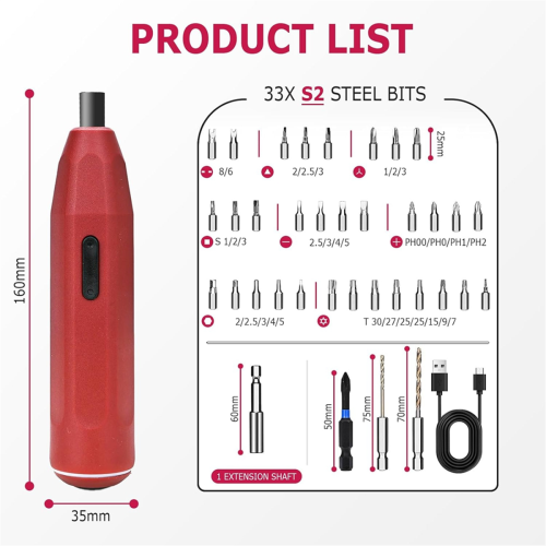 Electric Screwdriver,3.6V Cordless Power Screwdriver,Cordless Drill 2