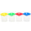 4pcs Paint Brushes and 4pcs No Spill Paint Cups 15