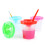 4pcs Paint Brushes and 4pcs No Spill Paint Cups 9