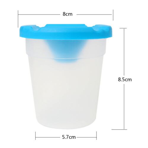 4pcs Paint Brushes and 4pcs No Spill Paint Cups 1