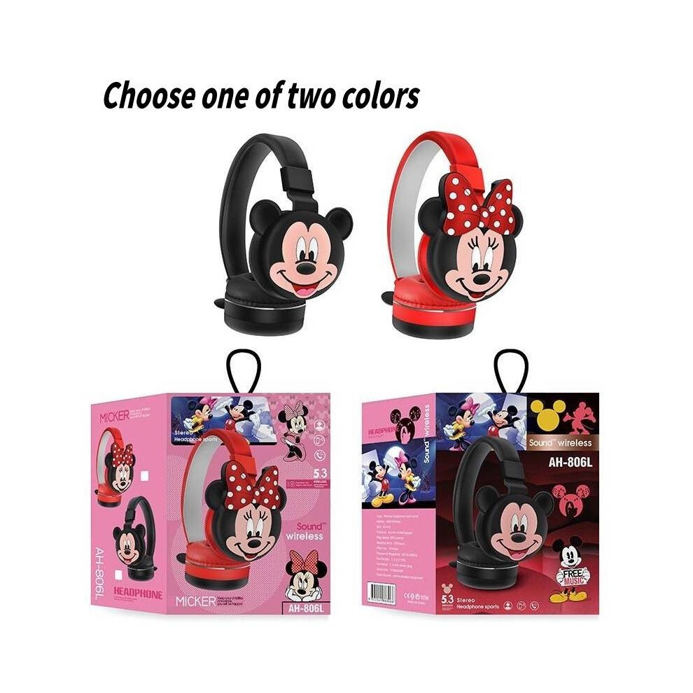 (Mickey Mouse)Kuromi Super Mario Bros Topolino Cuffie Wireless Alla Moda Bluetooth