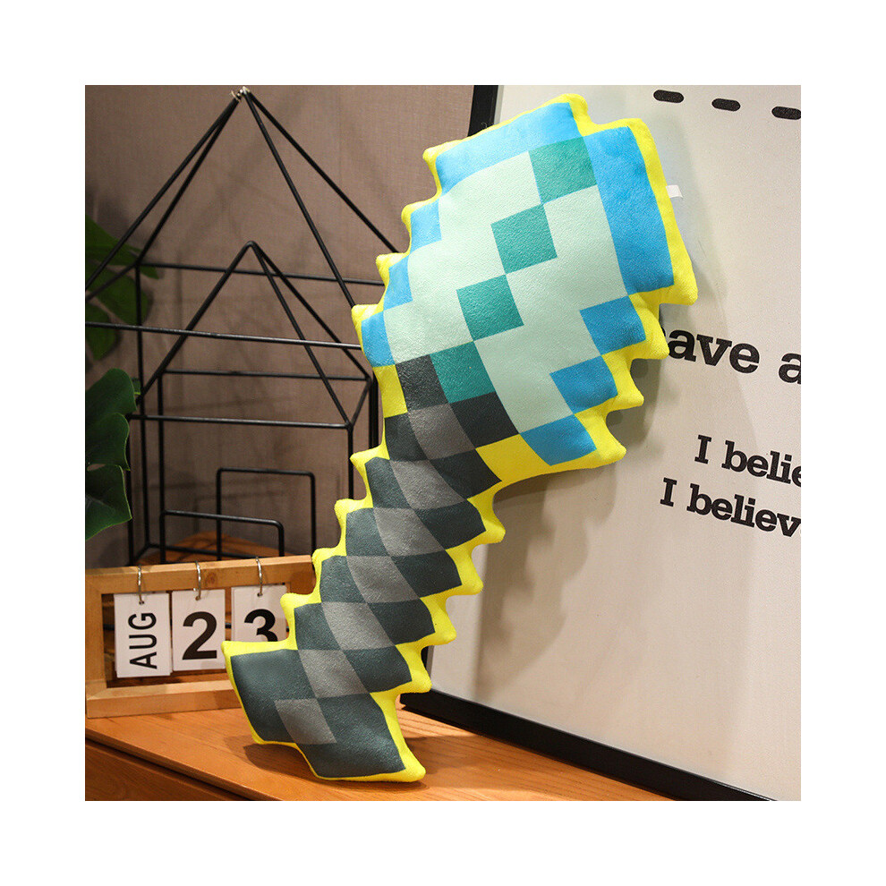 (Shovel, 40cm) Plush Minecraft Sword Toy Cartoon Stuffed Doll Game Decoration Gift Peripheral