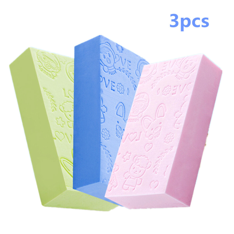 3PCS Baby Ultra Soft Bath Sponge Cartoon