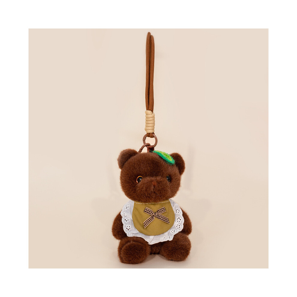 (Avocado Brown) Wear Dress Bear Plush Keychain Stuffed Doll Pendant Gift Decoration Backpack-image-OPC-PJZ52GP-NEW