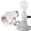 2 Outlet Light Socket Adapter,E26 Bulb Socket to Outlet Splitter, 2
