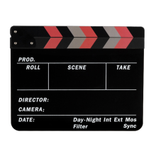 ClapperBoard Filme Ação Clap-Stick Diretor Filme Clapboard, Preto