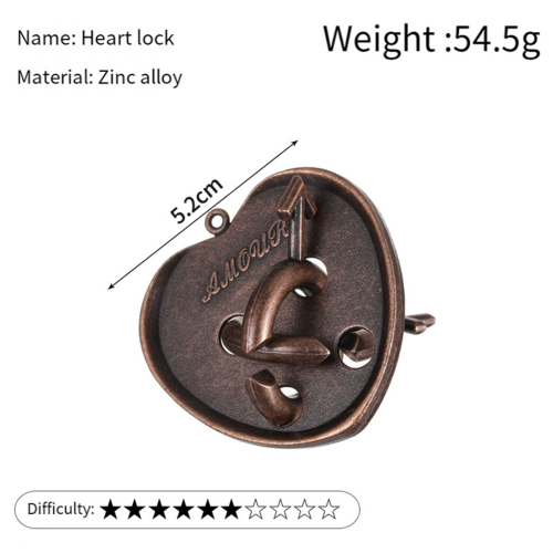 Intelligent Lock Speelgoed Hersentester Ontwikkeling Legering Sleutelhanger Puzzel 1