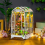 Κιτ Book Nook DIY Μινιατούρα Σπιτάκι με Φωτιστικό LED Booknook Βιβλιοθήκη 4