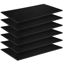 6 stuks rubberen matten, antislip, voor barservice, morsmatten