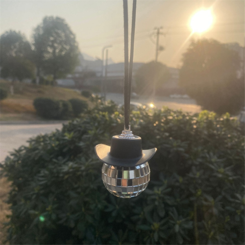Καπέλο Disco Ball Cow Boy Αξεσουάρ Αυτοκινήτου, Αξεσουάρ Εσωτερικού Αυτοκινήτου-Μαύρο 2
