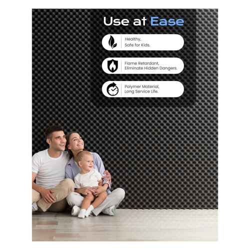 Pacote com 24 painéis de espuma autoadesivos à prova de som para caixas de ovos 1x12x12 polegadas 1