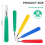 Nähnahttrenner-Set, praktisch, bunt, Fadenschneider, Trenner 6