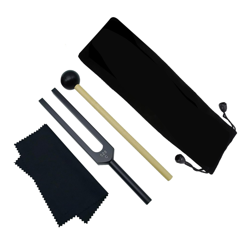 Black Tuning Fork, 528 Hz Tuning Forks For Healing Chakra,