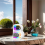 B Shape Smart Speaker LED Wireless Fast Charger Bluetooth Speaker RGB 2