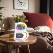B Shape Smart Speaker LED Wireless Fast Charger Bluetooth Speaker RGB