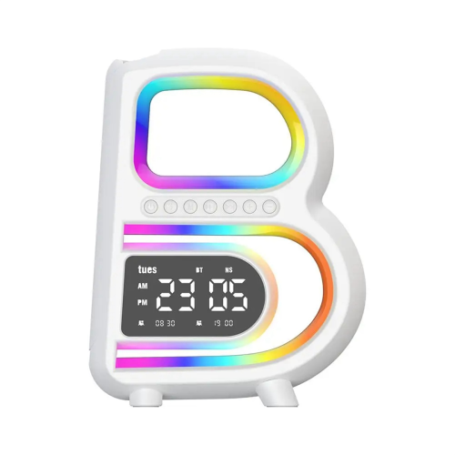 B Shape Smart Speaker LED Wireless Fast Charger Bluetooth Speaker RGB 2
