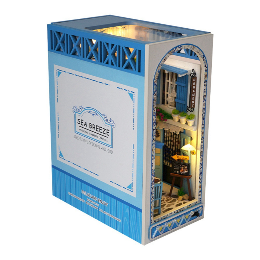 DIY Book Nook Shelf 3D Wooden Puzzle Book Shelf