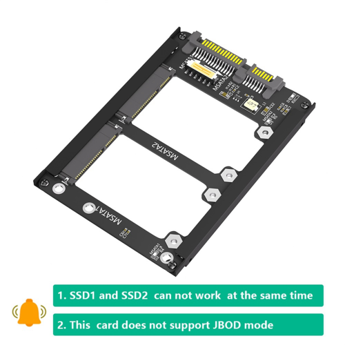 Dubbele MSATA SSD naar 2,5 inch III met framebeugel 1