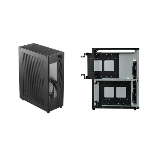Desktop Chassis ITX Computer Case Mini NAS Computer Case Black 2