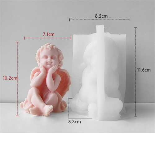 3D Καλούπι Αρωματικού Κεριού με Υπέροχα Φτερωτά Αγόρια, Αφηρημένη Χειροτεχνία, B 2