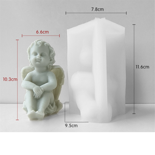 3D Καλούπι Αρωματικού Κεριού με Υπέροχα Φτερωτά Αγόρια, Αφηρημένη Χειροτεχνία, B 1