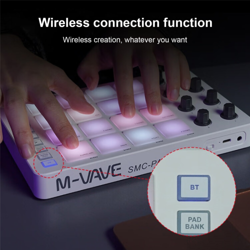 MIDI Controller Strike Pad RGB MIDI Keyboard BT Connection 2