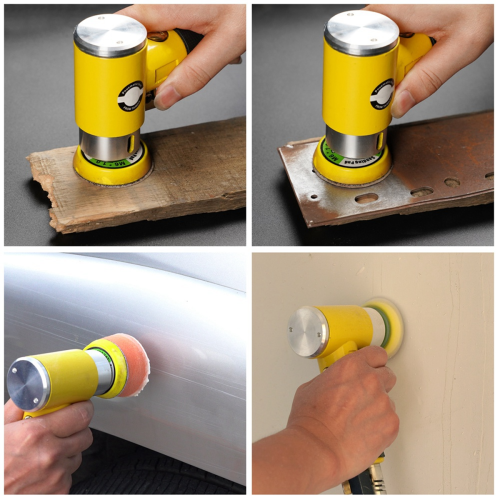 Mini lixadeira pneumática de 2/3 polegadas, polidora pneumática, kit com 80 folhas de lixa B 1