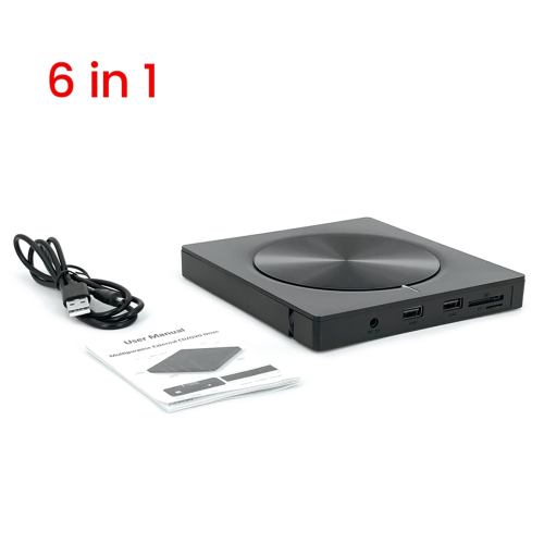 Φορητή εξωτερική μονάδα οπτικού δίσκου USB3.0/Type-C 6 σε 1 με δυνατότητα εγγραφής 2