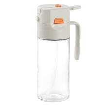 Ölflasche zum Kochen – Olivenölsprüher und -ausgießer aus Glas, weiß