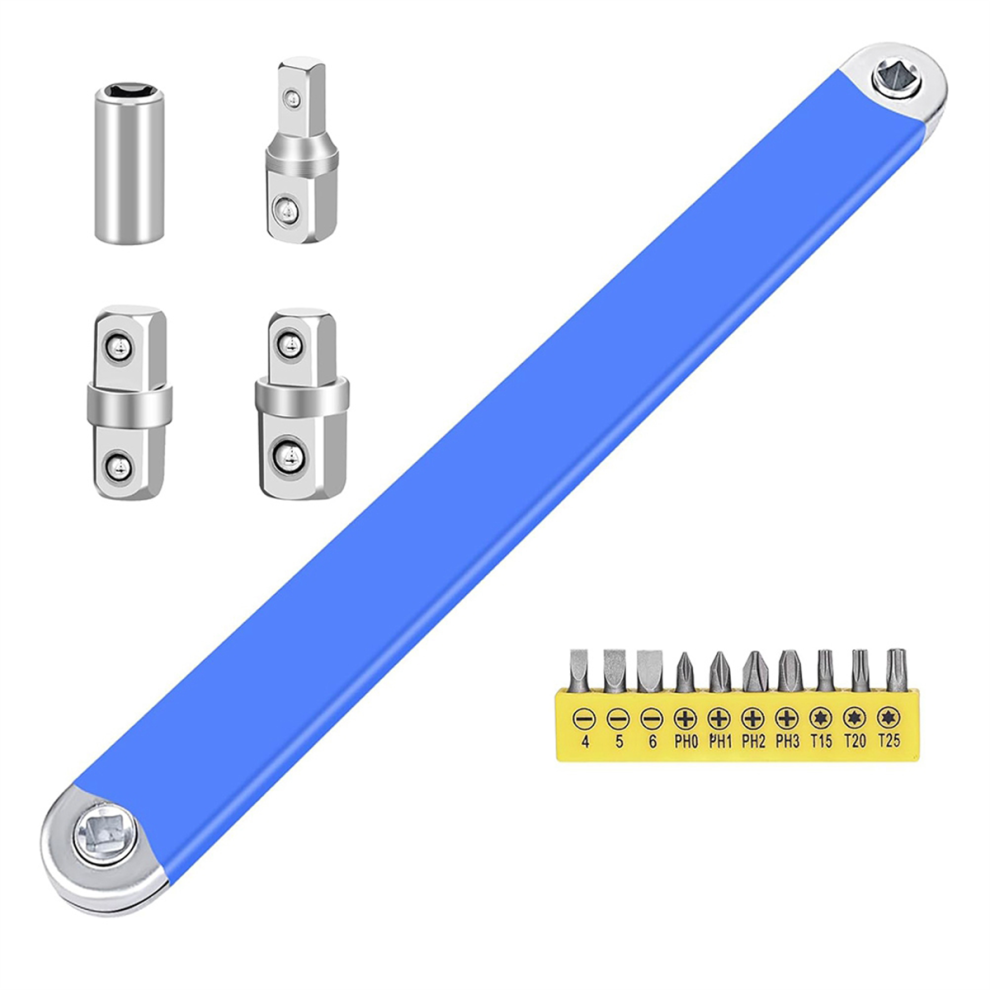 Wrench 15Inch 0 Degree Ratchet Tight Reach Extension Wrench Set 4853439468653
