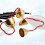 1 Pair Golden Alloy Bell Percussion Knocking Bells 8