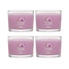 Yankee Candle Signature Votive Mini Kaars, Wild Orchid Geur, Natuurlijke Sojawas, 1,3 OZ Glazen Pot (Set van 4)