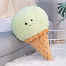 (Light Green)Ice Cream Plush Toys Cartoon Fill Doll Macaroon Xmas Gift Toys Ornament Stuffed