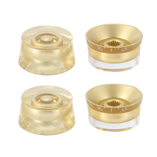 Pokrętła do gitary elektrycznej Speed Knobs LP Części zamienne do pokręteł Złote 4 szt.