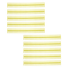 Set aus 10 gelben Bindespiralen, 1/2 Zoll Durchmesser, mit 30 Löchern, aus Kunststoffstreifen