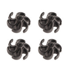 Schwarze 4er-Pack Bogen-Strings-Schockdämpfer Stabilisator Gummis für Recurve- und Compoundbögen
