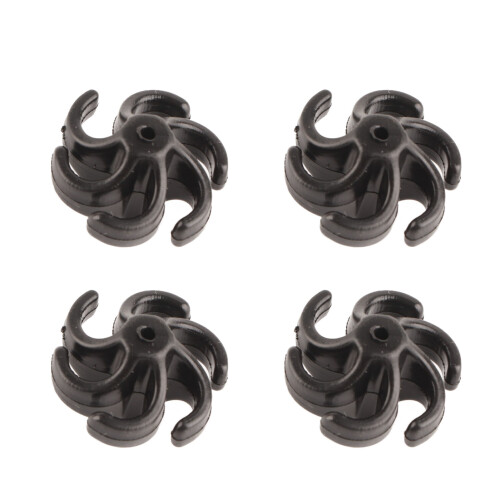 Schwarze 4er-Pack Bogen-Strings-Schockdämpfer Stabilisator Gummis für Recurve- und Compoundbögen