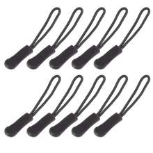10 Dispozitive de închidere cu fermoar antiderapante, fermoar, extensie fermoar, practice și robuste pentru rucsac, jachetă etc. - Negru