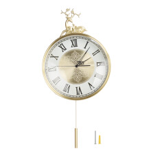 Large Wall Clock Silent Copper European Style