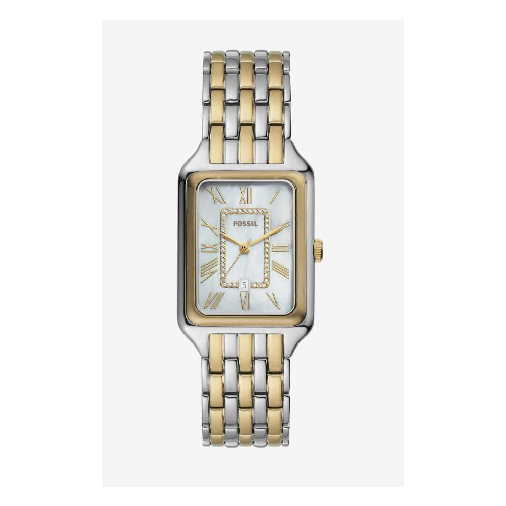 Fossil Raquel Three-Hand Date Two-Tone Stainless Steel Watch Es5305
