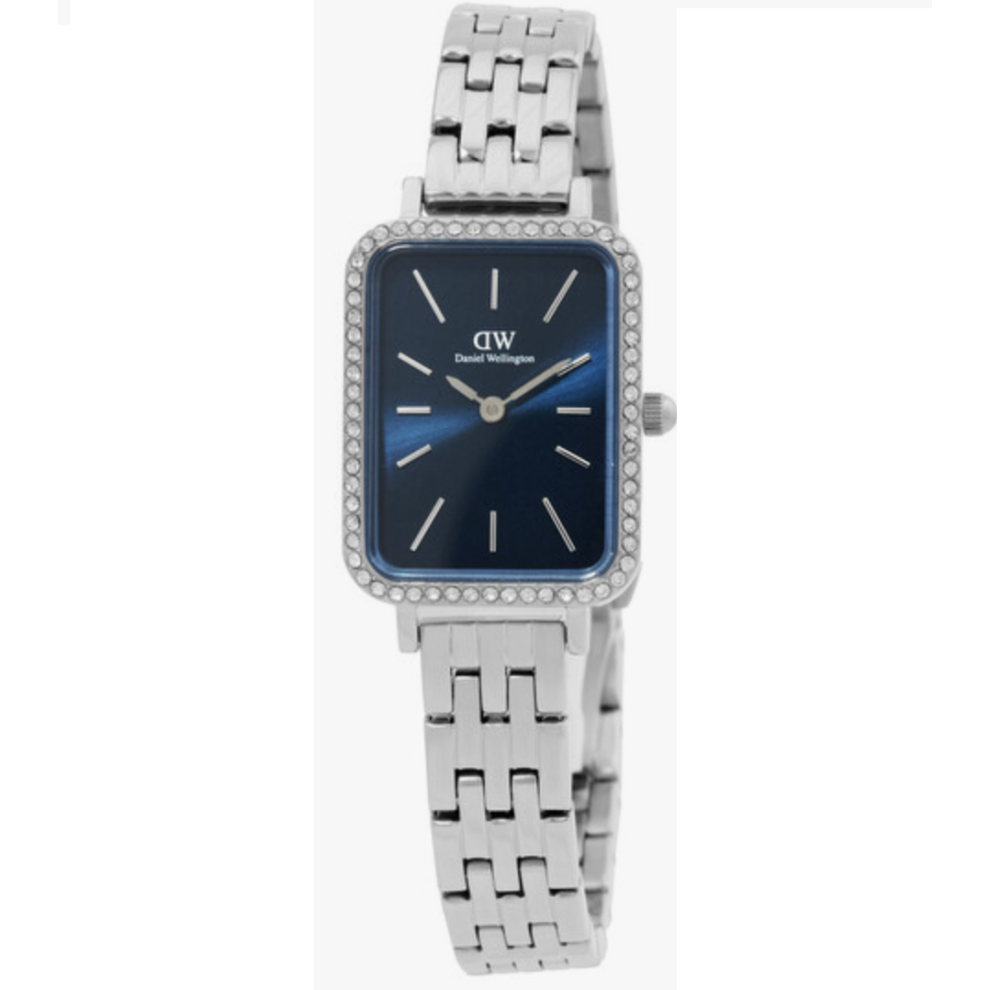 Daniel Wellington Dw00100670 Quadro Lumine Bezel 5-Link Arctic Silver Watch