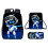 (06)Astro Bot Cartoon Pattern Backpack Shoulder Bag Pencil Case Three Piece Set 3