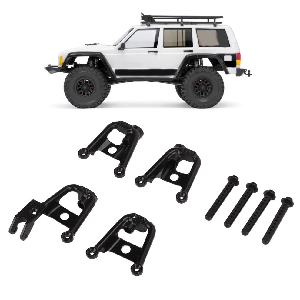 Rc Shock Damper Towers For Axial Scx10 1/10 Aluminum Iron Black 4641344490704